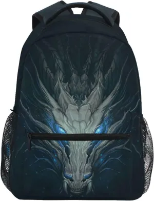 ALAZA Dragon Firing Anime Backpack Purse with Multiple Pockets Name Card Personalized Travel Laptop Book Bag, Size S/16 inch
