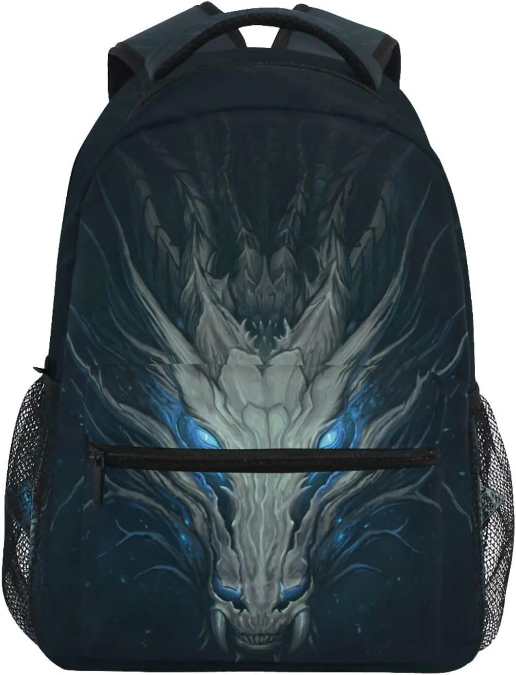 ALAZA Dragon Firing Anime Backpack Purse with Multiple Pockets Name Card Personalized Travel Laptop Book Bag, Size S/16 inch