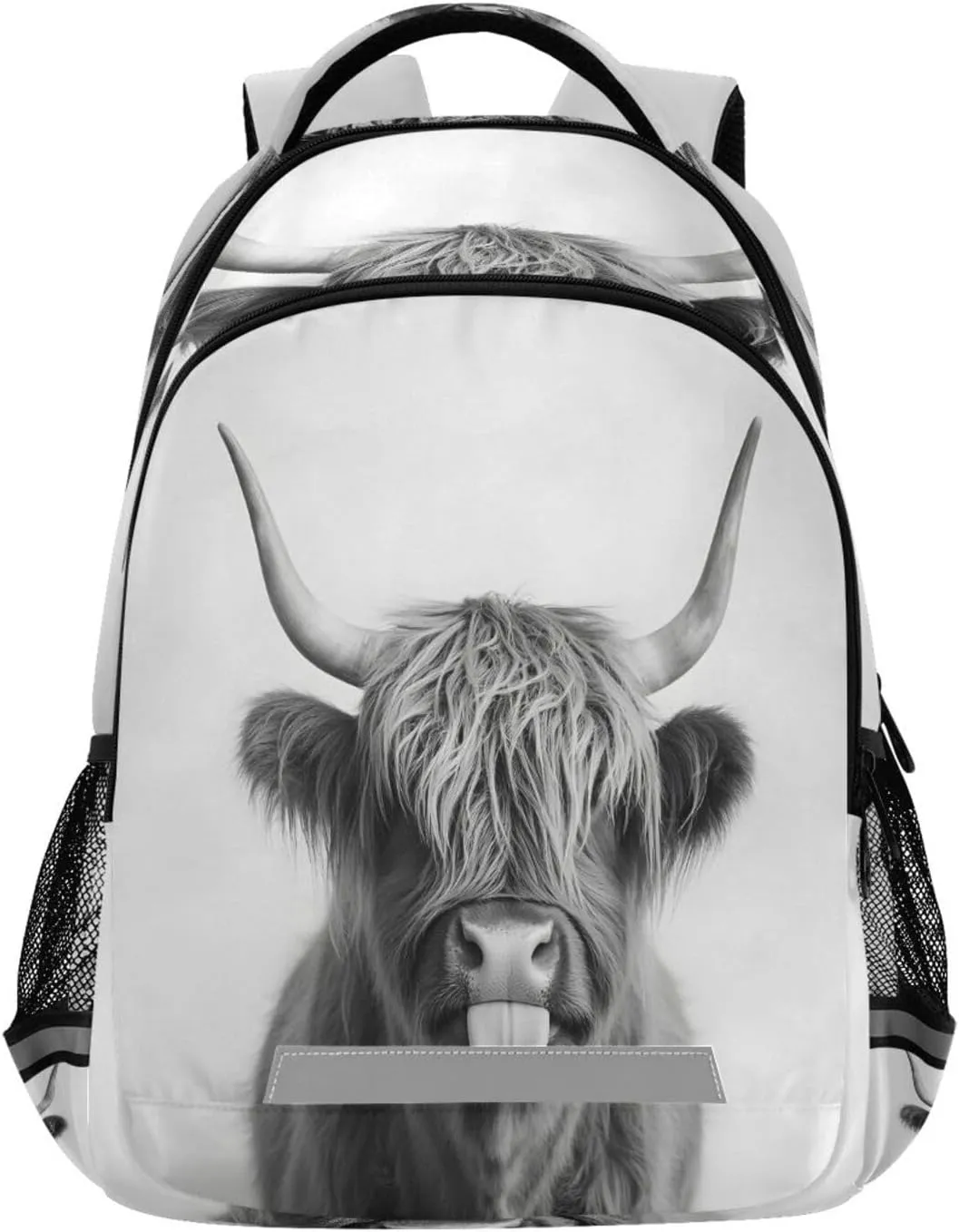 ALAZA Highland Cow Funny Expression Backpacks Travel Laptop Daypack School Book Bag for Men Women Teens Kids