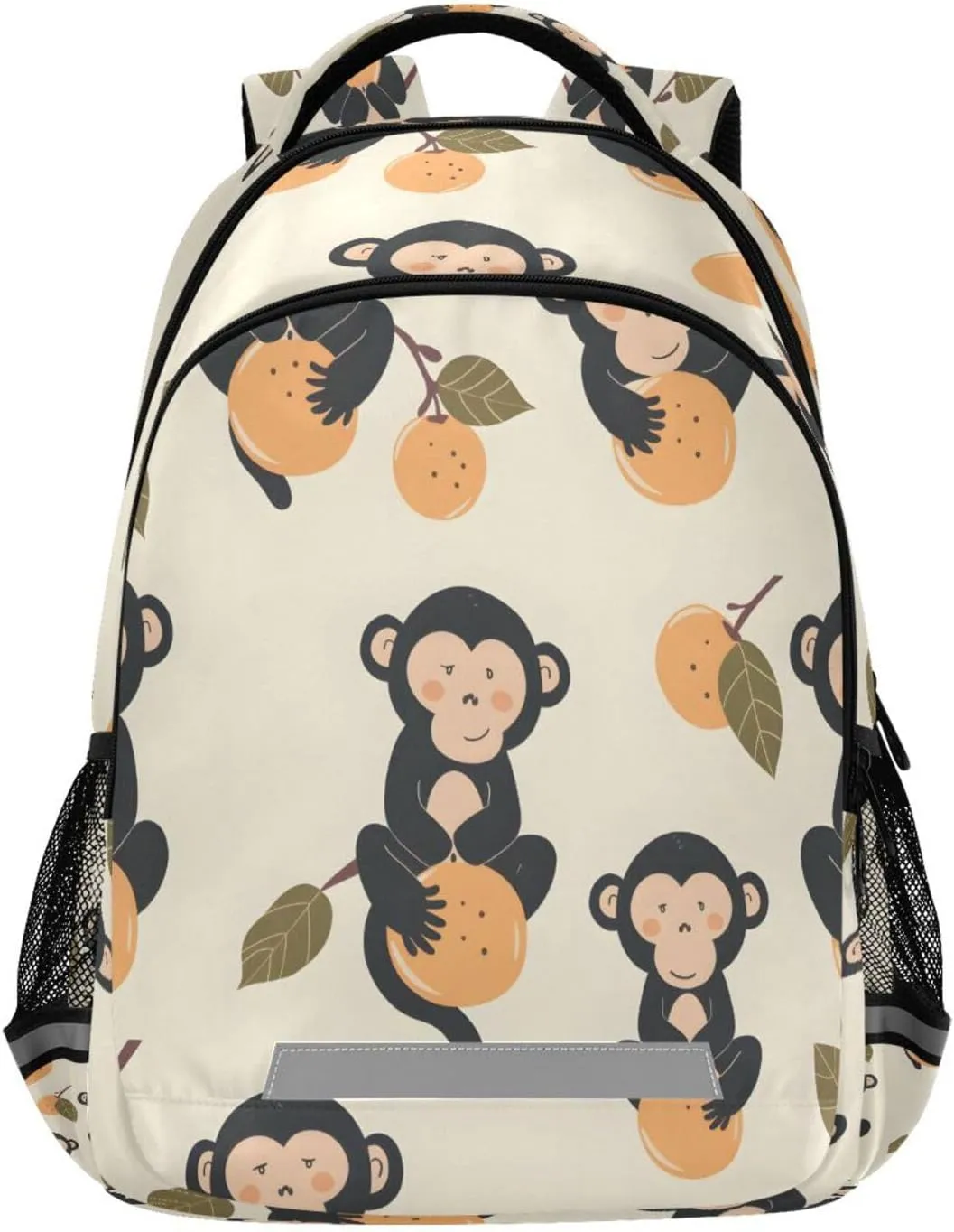 ALAZA Monkey Peach Simple Backpacks Travel Laptop Daypack School Book Bag for Men Women Teens Kids