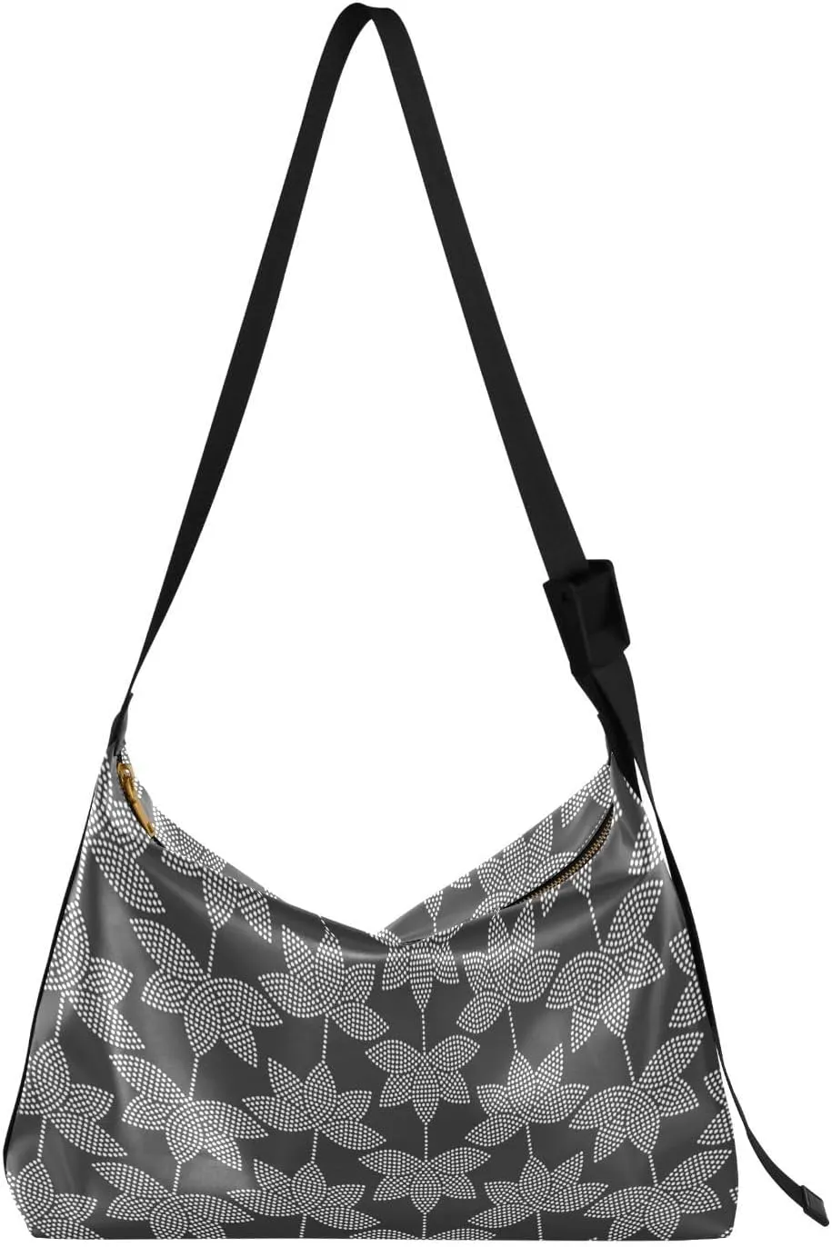 ALAZA Mosaic Lotus Flower Womens Tote Bag Leather Shoulder Bag For Women Men Large Hobo Cross Body Bags Handbag