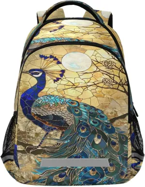 ALAZA Peacock Backpacks Travel Laptop Daypack School Book Bag for Men Women Teens Kids307
