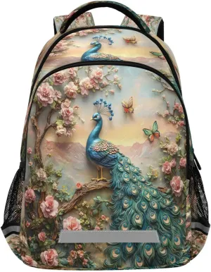 ALAZA Peacock Backpacks Travel Laptop Daypack School Book Bag for Men Women Teens Kids308