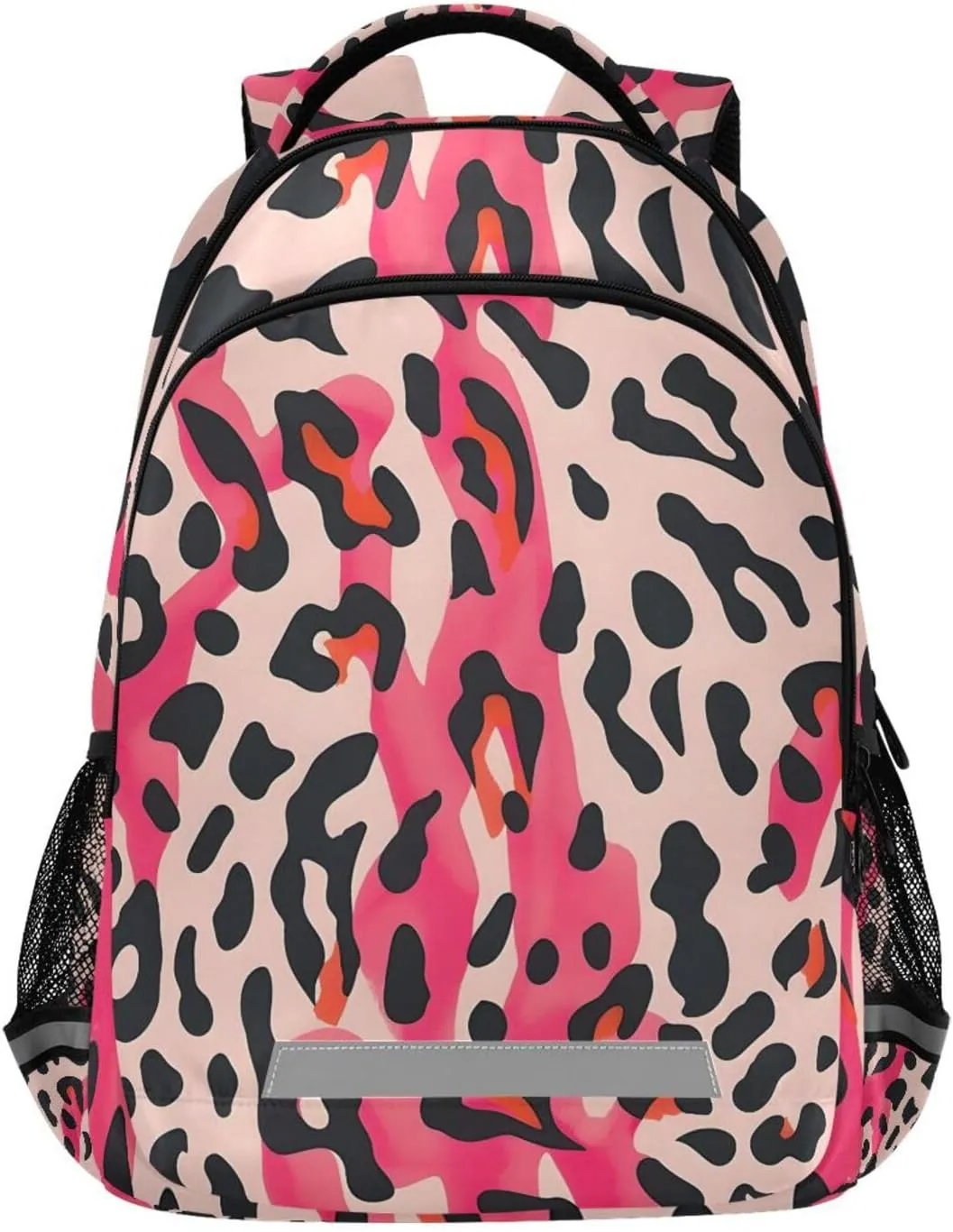 ALAZA Pink Leopard Pattern Backpack Girls Kids Backpacks Boys School Bookbag 3rd 4th 5th Grade Casual Daypack Laptop Shoulder Bag