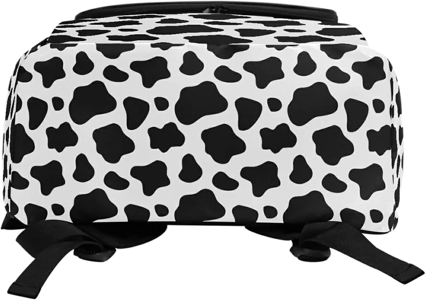 ALAZA Schoolbag Large Bookbag Black And White Cow Print Backpacks Laptop Backpack for Kindergarten Elementry Middle School Student College Adult Backpack