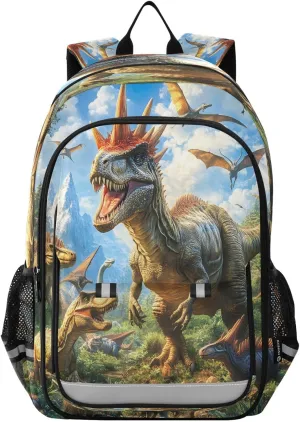 ALAZA Various Dinosaur School Backpacks Travel Laptop Bag Kids Bookbag for Girls Boys Teens Women Men