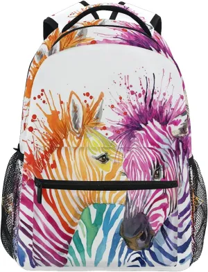 ALAZA Zebra Backpacks School Backpack Kids Bookbag 3rd 4th 5th Grade Elementary Travel Laptop Shoulder Bag Students Daypacks
