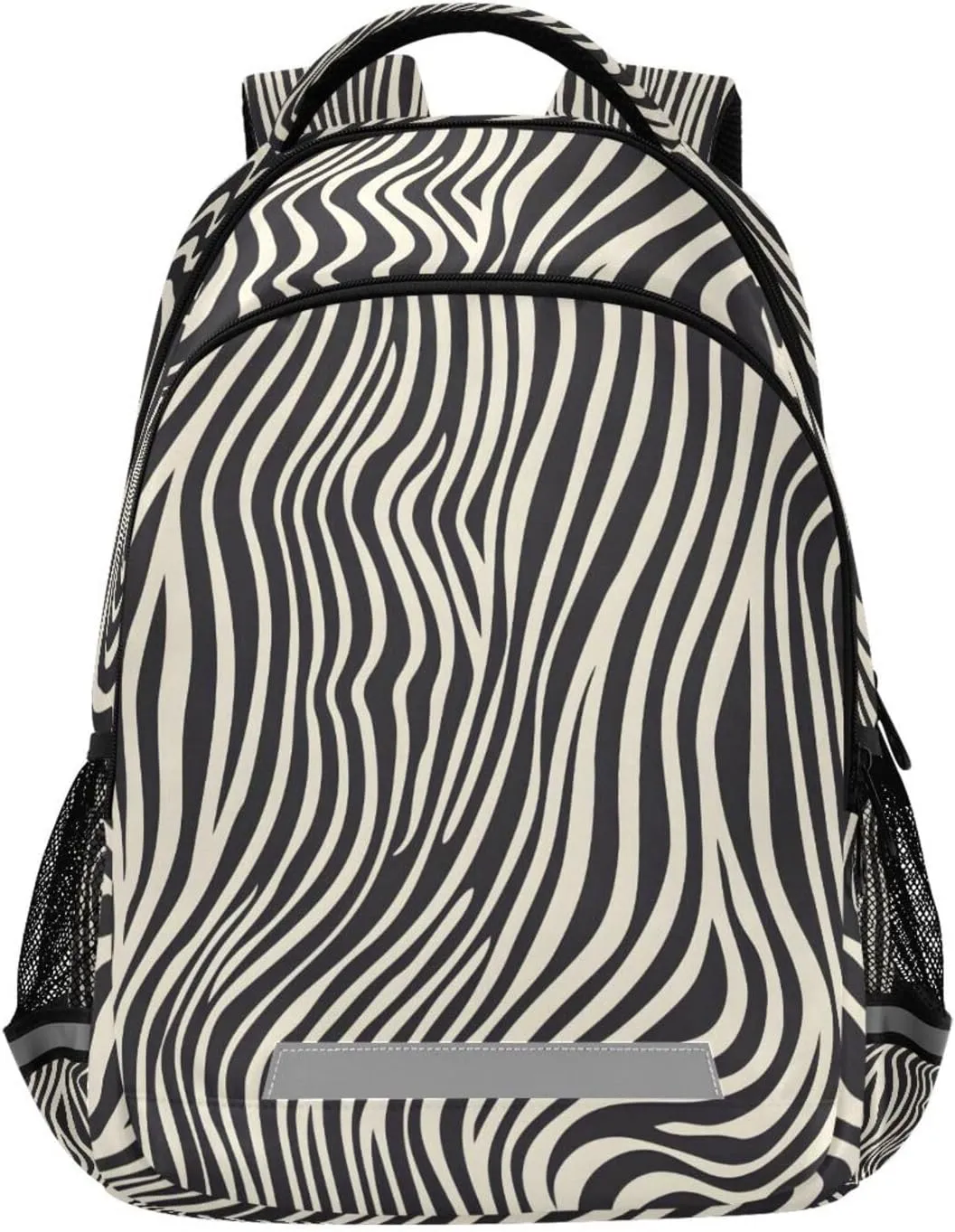 ALAZA Zebra Print Wave Backpacks Travel Laptop Daypack School Book Bag for Men Women Teens Kids