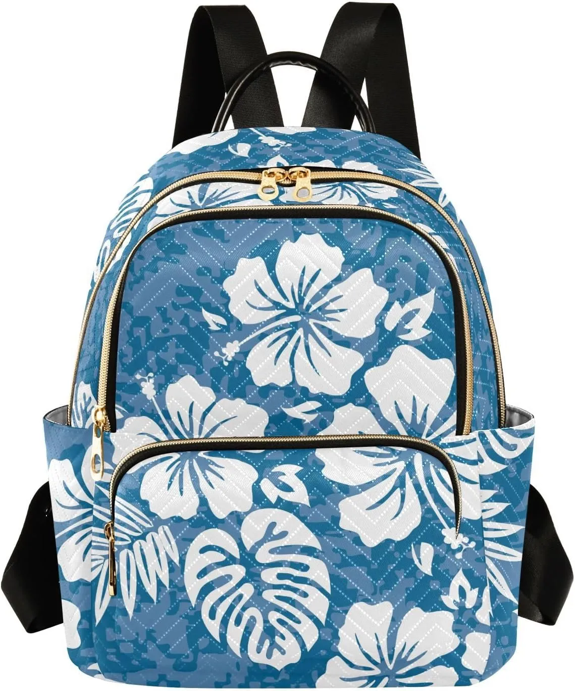 Aloha Hawaiian Floral Backpack Purse for Women Ladies Fashion Travel MiniShoulder Bags with Strap Handbag Lady Purse,S