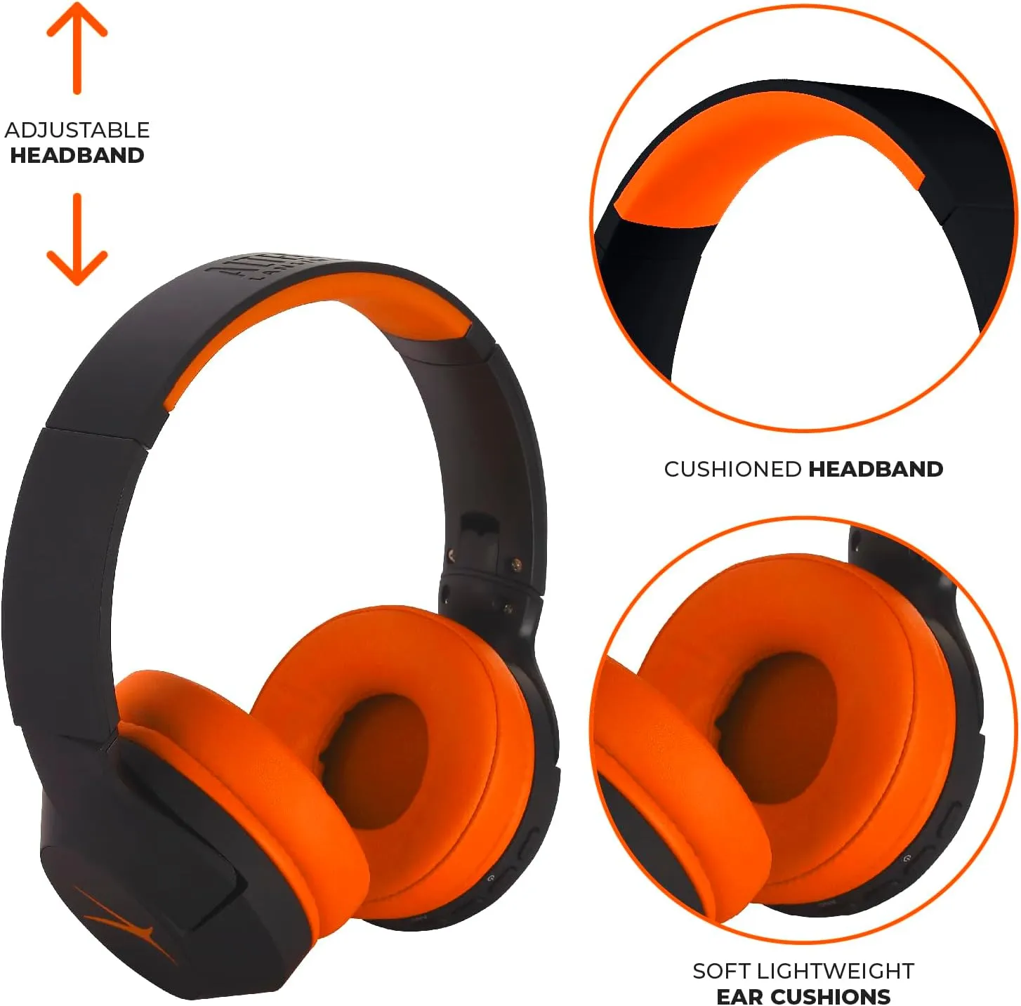 Altec Lansing Kid Safe Noise Cancelling Wireless Headphones 15H Battery, 85dB Volume Limit, Foldable Design Powerful Sound, Active Noise Cancellation Perfect for Kids Ages 7 