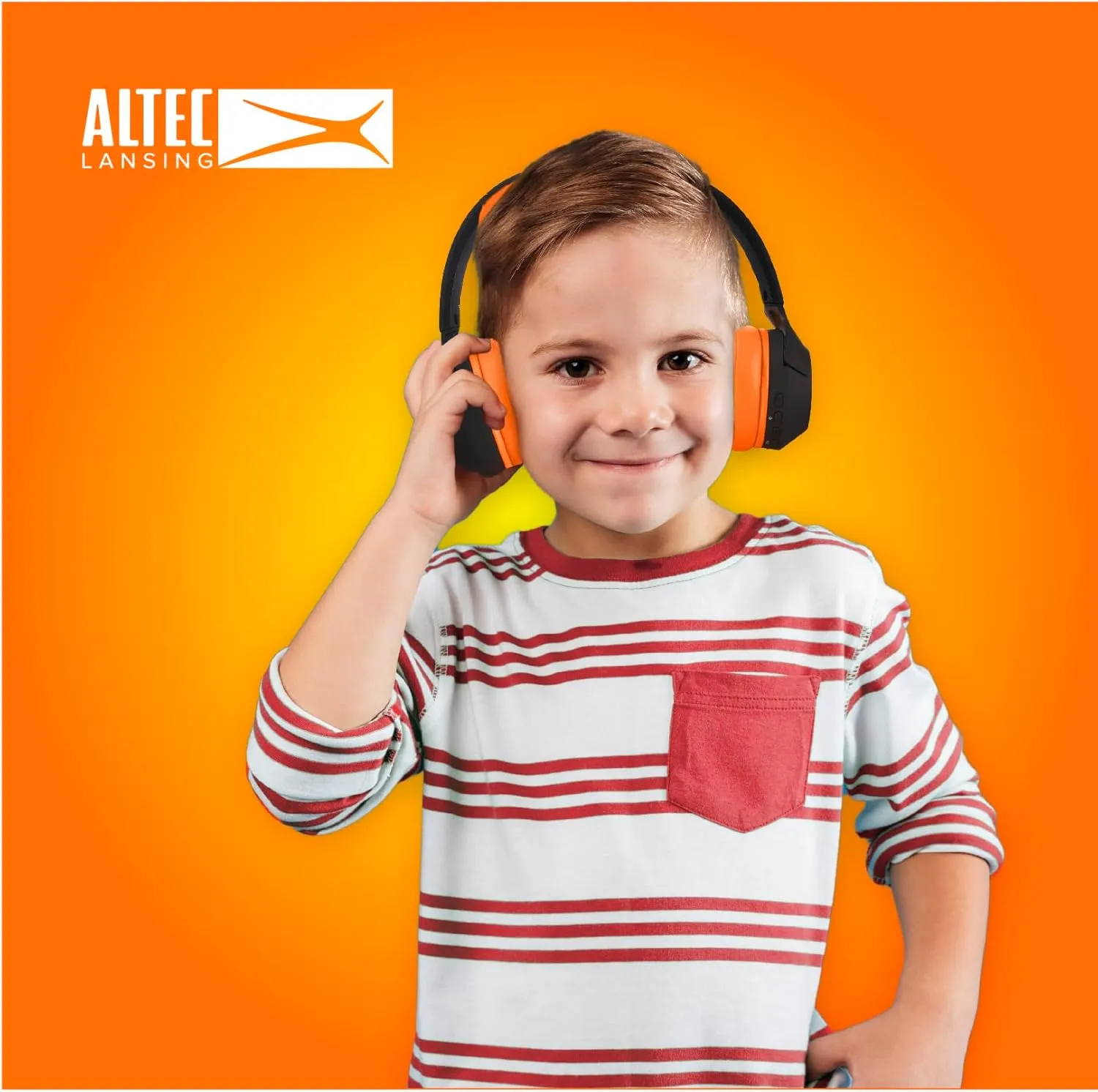 Altec Lansing Kid Safe Noise Cancelling Wireless Headphones 15H Battery, 85dB Volume Limit, Foldable Design Powerful Sound, Active Noise Cancellation Perfect for Kids Ages 7 