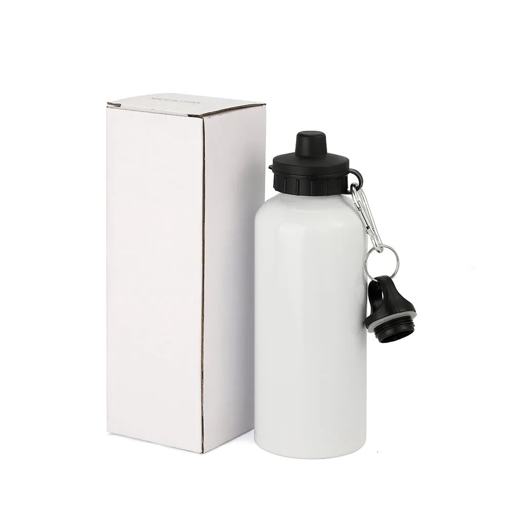 Aluminium Water Bottle 600ml White