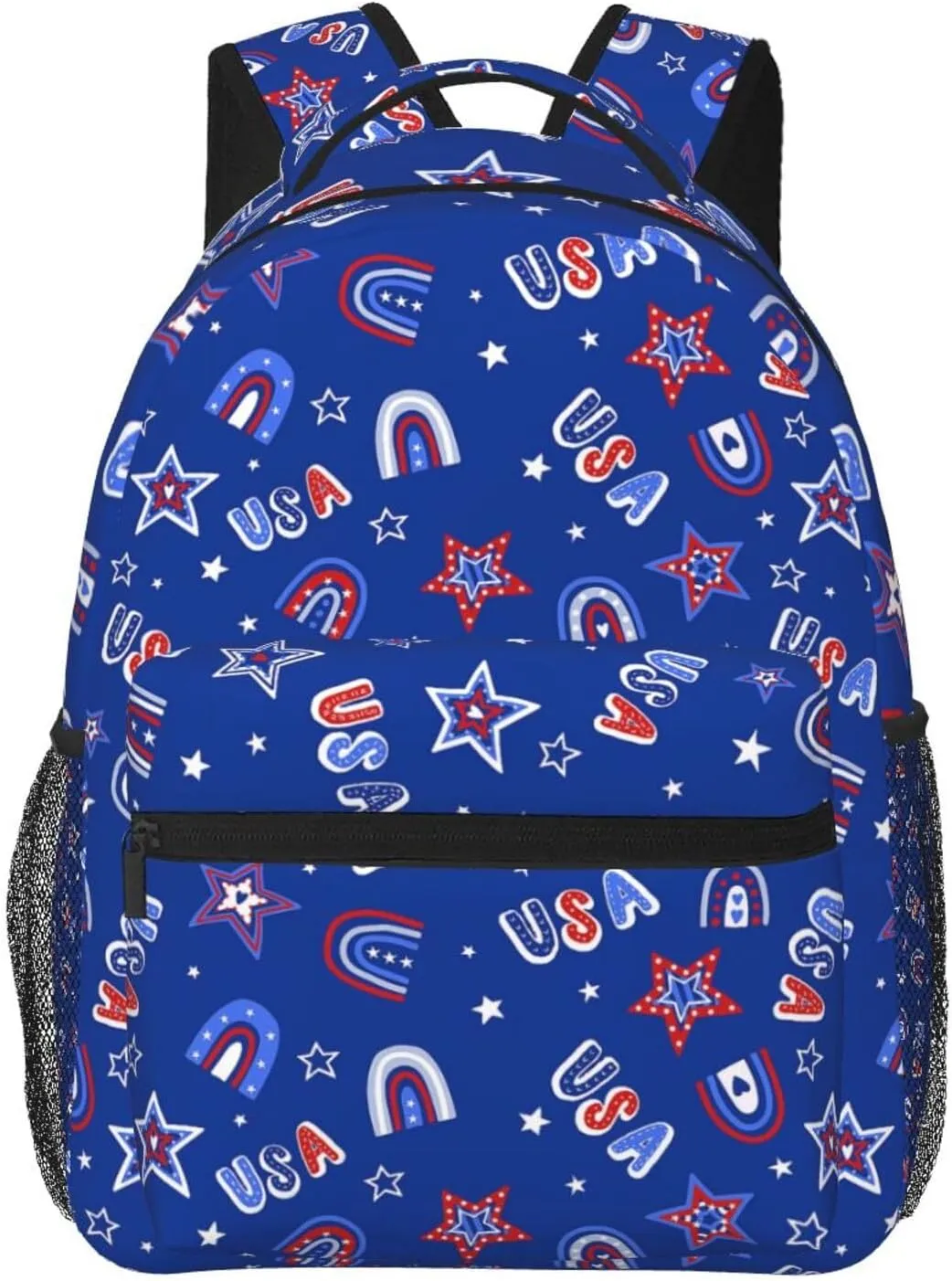 American Flag Independence Day Backpack,Laptop Bookbags Shoulder Bag Travel Hiking Camping Daypack for Men Women