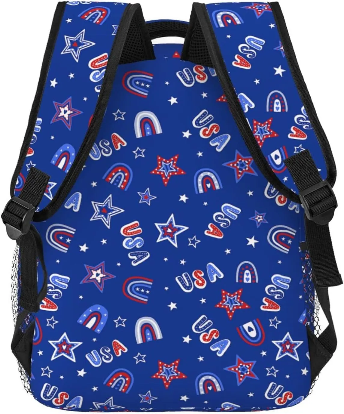 American Flag Independence Day Backpack,Laptop Bookbags Shoulder Bag Travel Hiking Camping Daypack for Men Women