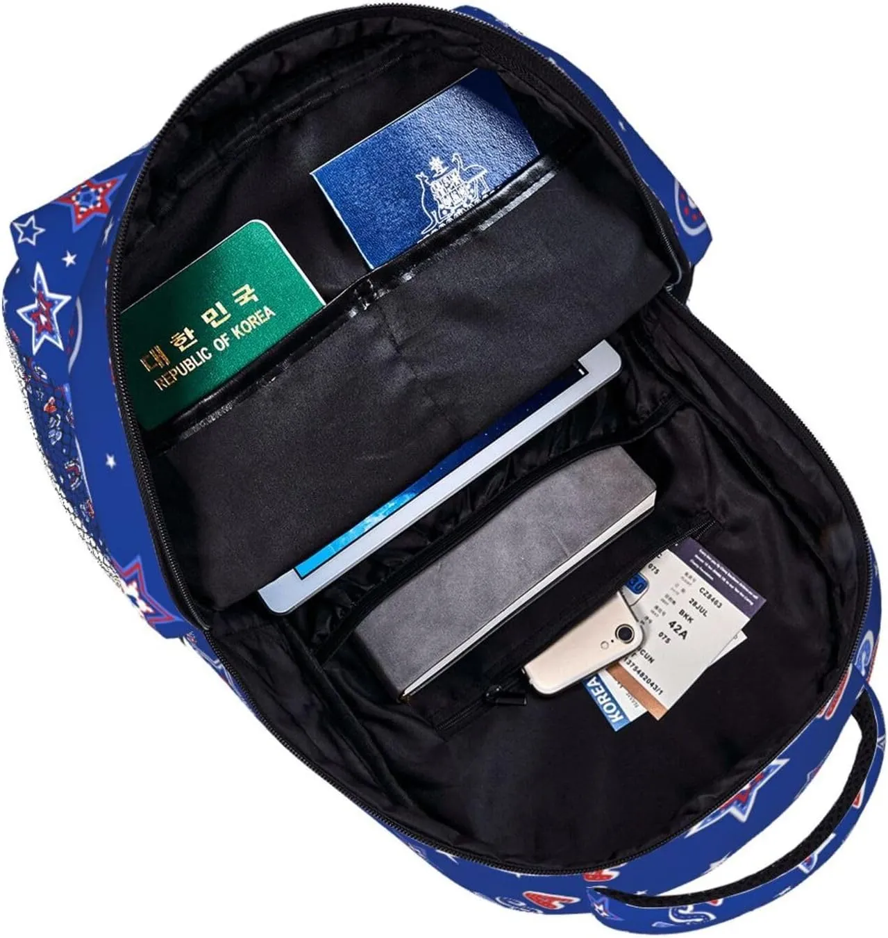 American Flag Independence Day Backpack,Laptop Bookbags Shoulder Bag Travel Hiking Camping Daypack for Men Women