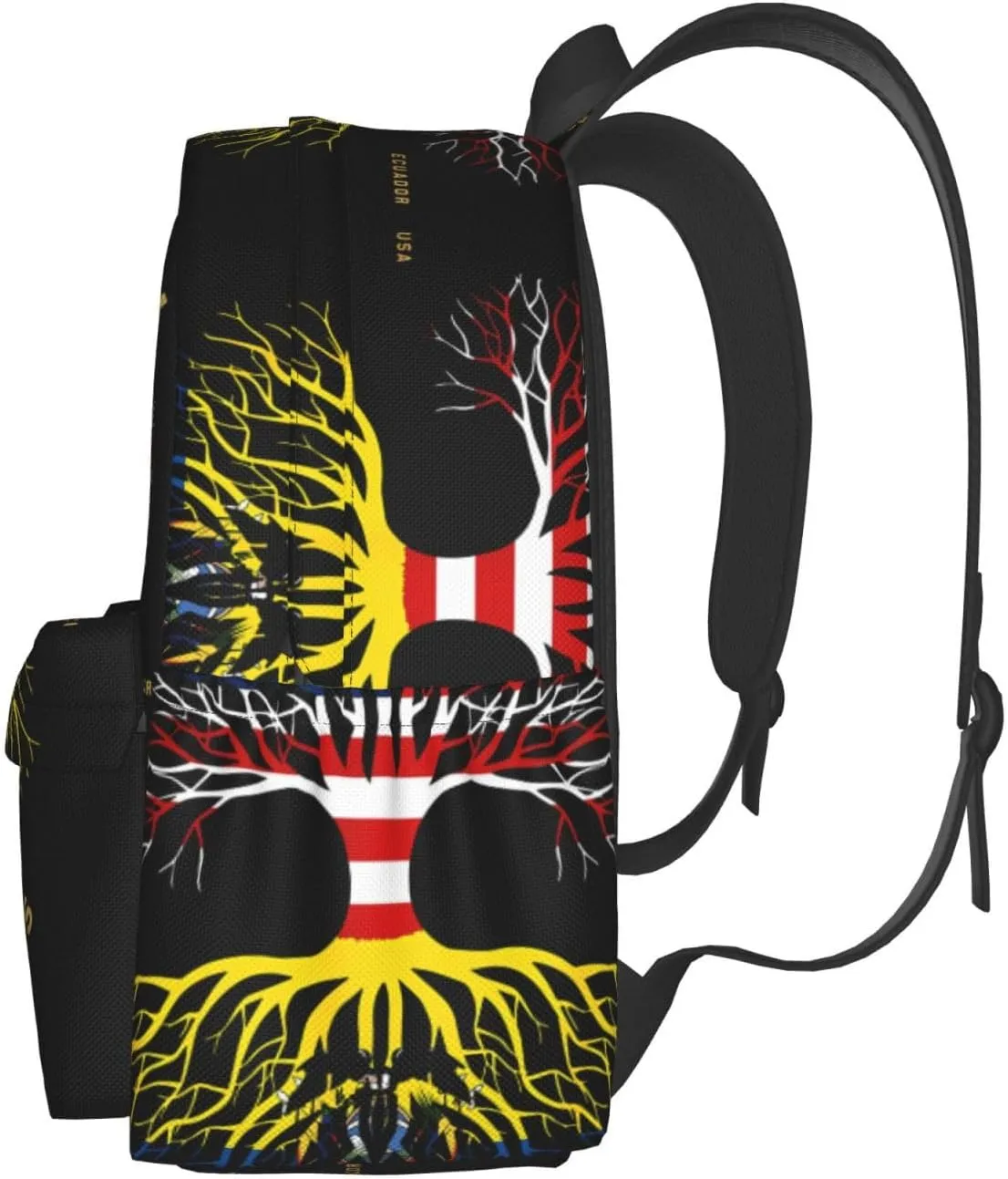 American Grown Ecuadorian Roots Tree Flag Large Travel Backpack Casual Backpacks Laptop Daypack Working Rucksack Lightweight Back Pack Sports Bag with Adjustable Shoulder Strap