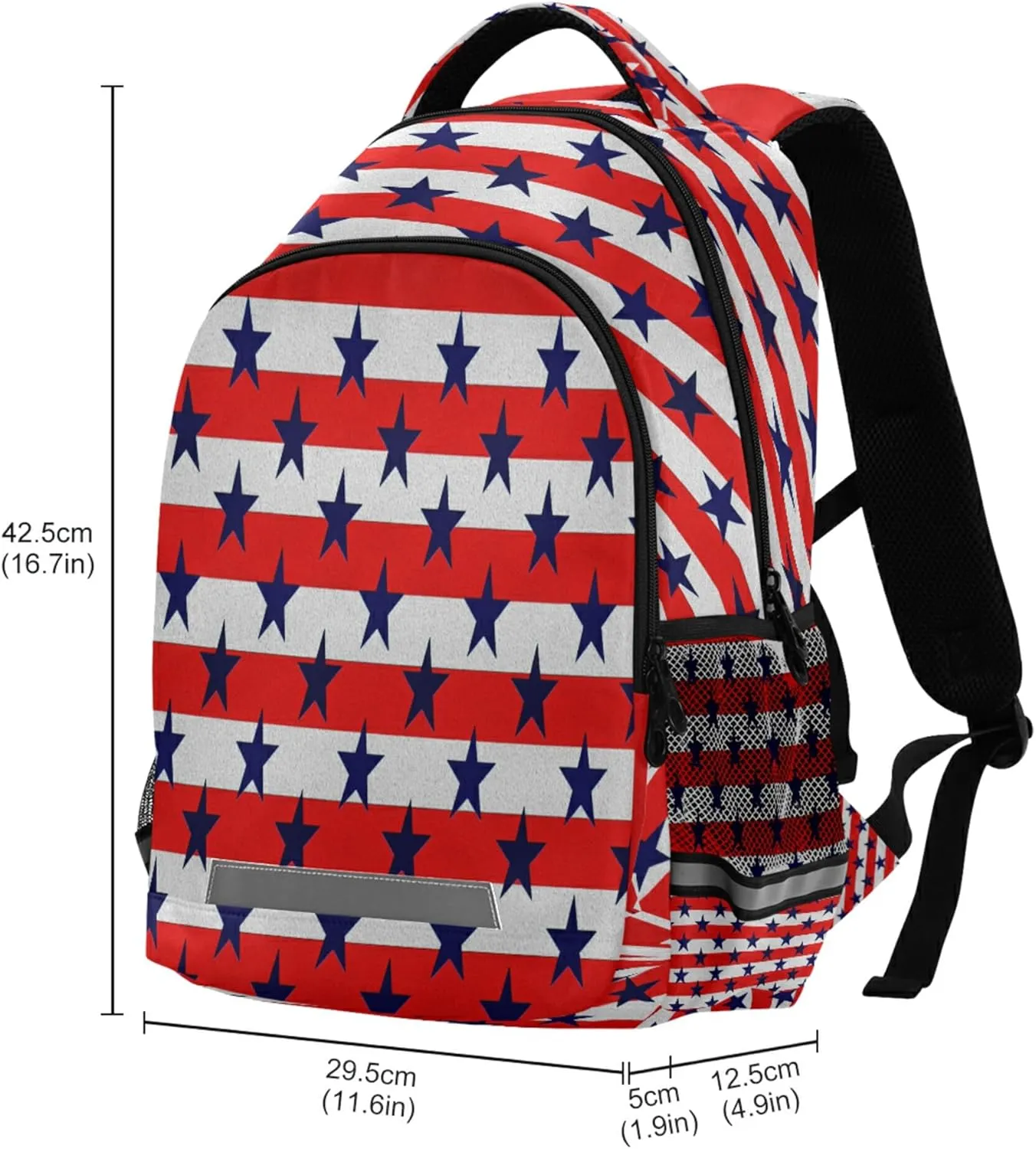 American President Day Abstract Flag Backpack for Girls Kids Boys School Bookbags,Student Laptop Backpack Carrying Bag Casual Lightweight Travel Sports Day Packs
