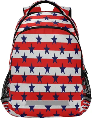American President Day Abstract Flag Backpack for Girls Kids Boys School Bookbags,Student Laptop Backpack Carrying Bag Casual Lightweight Travel Sports Day Packs