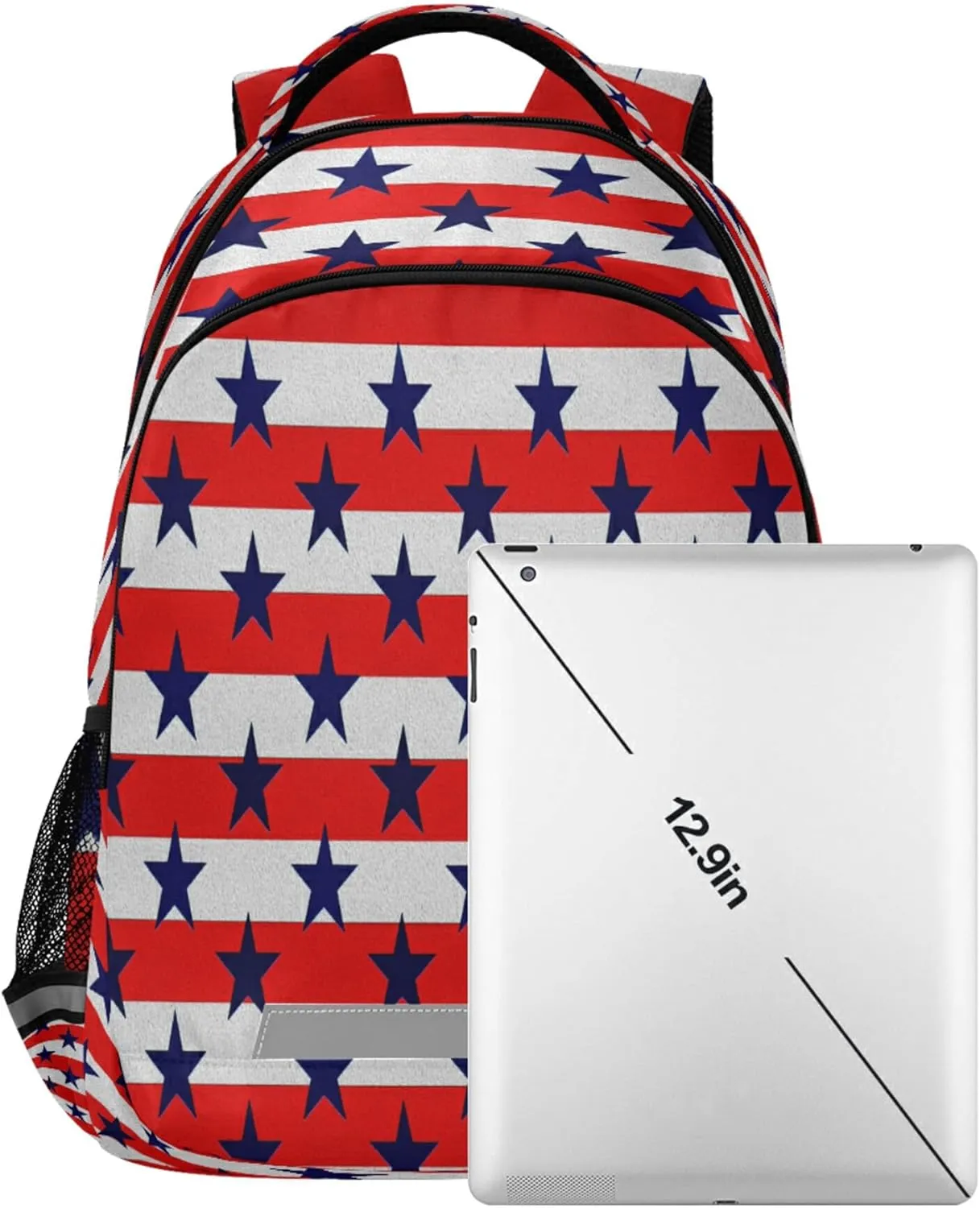 American President Day Abstract Flag Backpack for Girls Kids Boys School Bookbags,Student Laptop Backpack Carrying Bag Casual Lightweight Travel Sports Day Packs