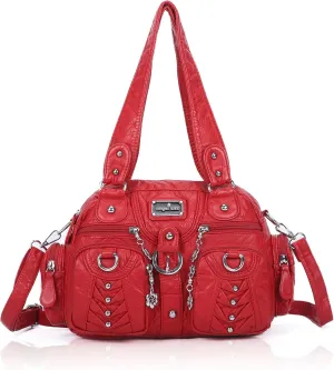 Angel Kiss Small Purse Handbag for Women Crossbody and Shoulder Bags Multipocket Soft Hobo Purses Adjustable Strap