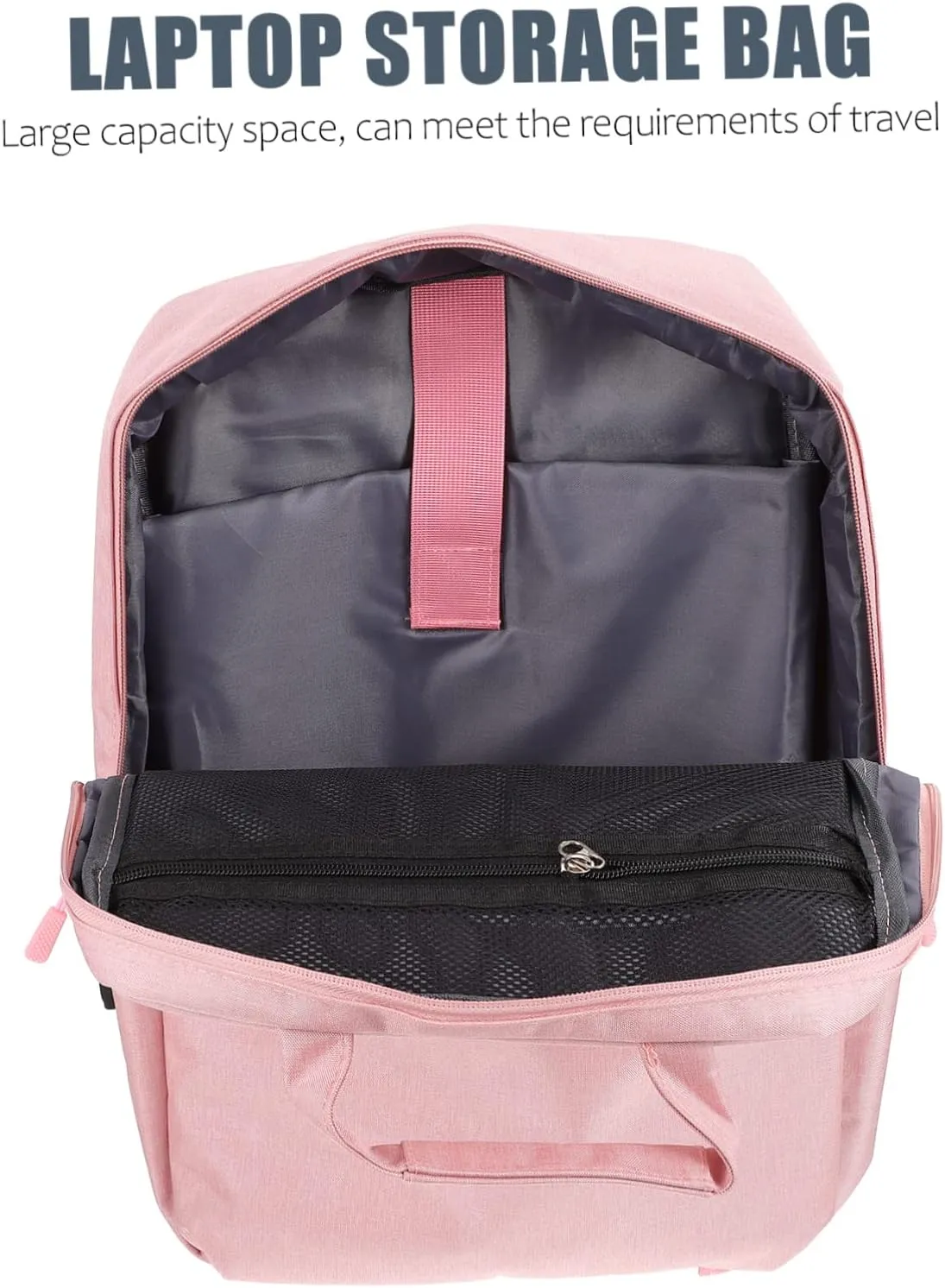 Angoily 2 Pcs Laptop Bag Laptop Backpack Storage Bag for Laptop Miss Charge Shoulder Bags, Pink, 46X34X6CM