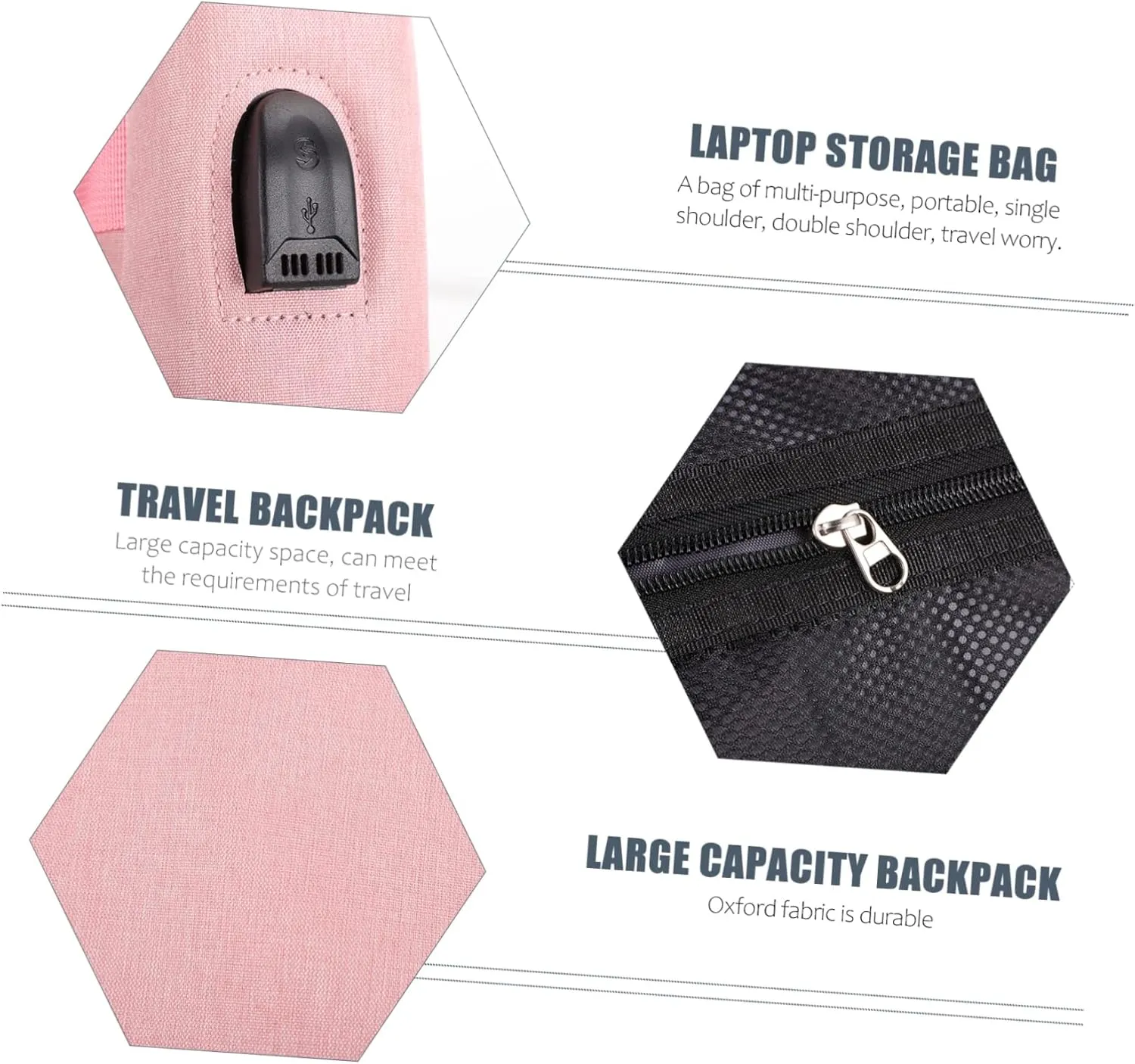 Angoily 2 Pcs Laptop Bag Laptop Backpack Storage Bag for Laptop Miss Charge Shoulder Bags, Pink, 46X34X6CM