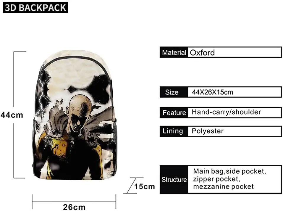 Anime Backpacks Casual Backpack Travel Bags for Men Women