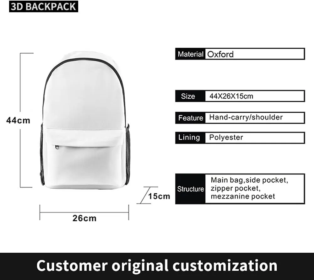 Anime Backpacks Casual Backpack Travel Bags for Men Women