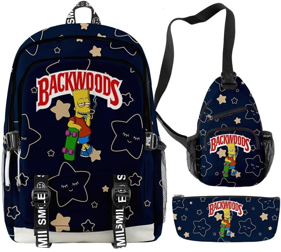 Anime Backpacks Casual Laptop Backpack Travel Bags for Men Women