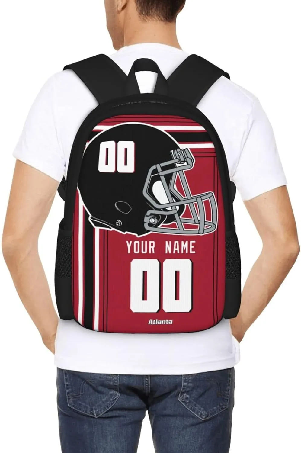 ANTKING Atlanta Backpack Customized High capacity Personalized Any Name and Number Fans Gifts for Kids Men