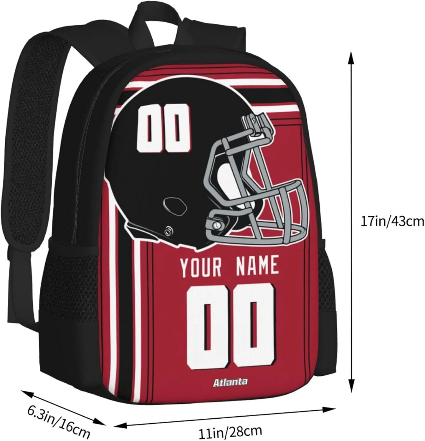ANTKING Atlanta Backpack Customized High capacity Personalized Any Name and Number Fans Gifts for Kids Men