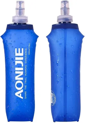 AONIJIE TPU Soft Flask Water Bottle Collapsible Running Flask for Hydration Pack, BPA Free, Wide Opening, for Outdoor Sports Hydration