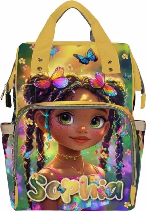 Artsadd Personalized Diaper Bag Backpack with Name Custom Name Backpack Travel Outdoor Mommy Bag Customized Gift for Newborn Baby Boys Girls Nursing Bags Gift for New Mom Dad Birthday Gift