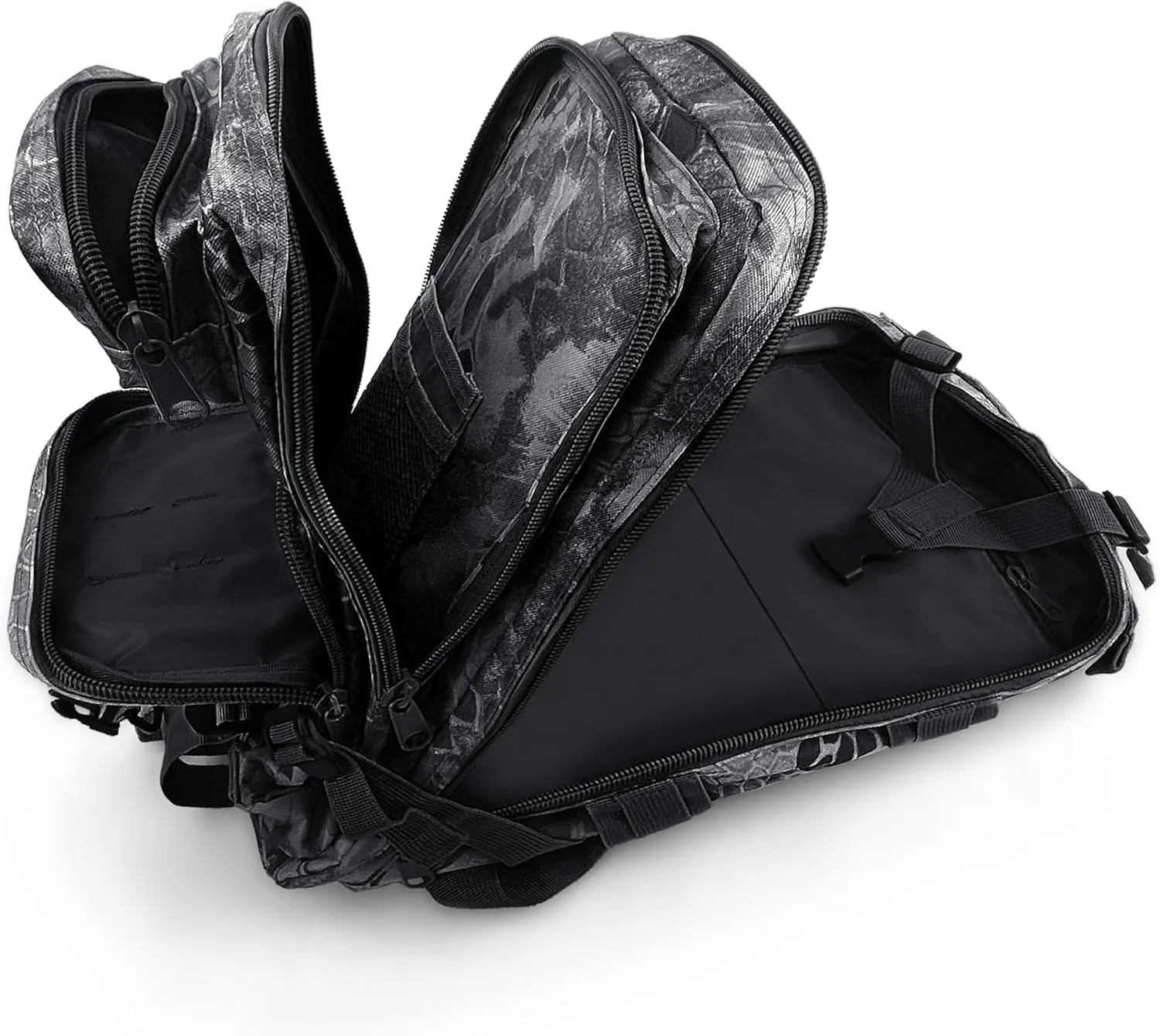ASA TECHMED Large Tactical Backpack - IFAK Military-Grade Assault Pack, Everyday Carry Use, Military Backpacks Tactical (Snake Black)