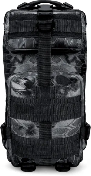 ASA TECHMED Large Tactical Backpack - IFAK Military-Grade Assault Pack, Everyday Carry Use, Military Backpacks Tactical (Snake Black)