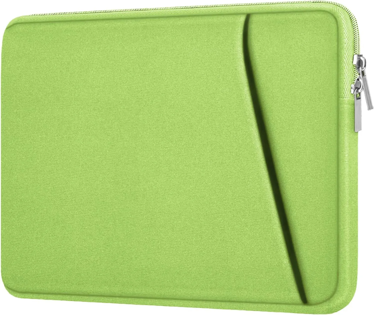 Askuko Laptop Sleeve, Shockproof Protective Computer Case, Handbags Portable Laptop Bag for 15.6 inch HP Dell Asus Lenovo Notebook Computer with Front Pocket, Light Green