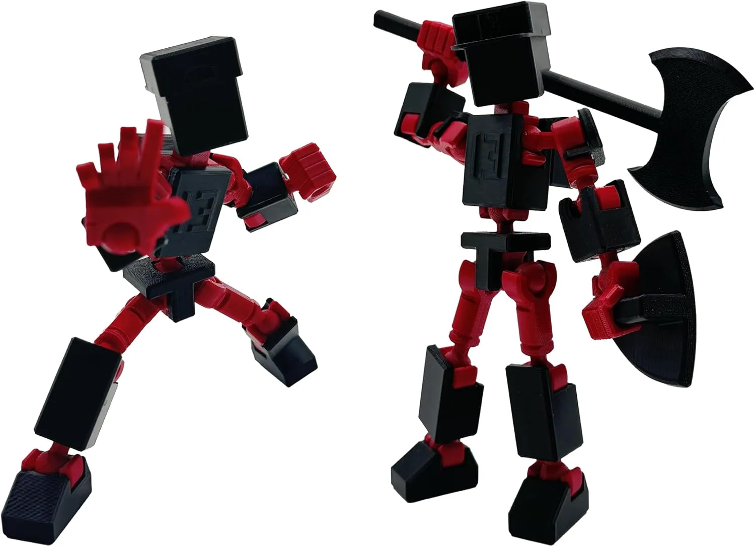 (Assembly Completed) 3D Printed 6.65-inch Action Figure Mini-13, Full Body Mechanical Movable Toy, Multiple Accessories, Desk Decoration, Creative Gifts (Black)