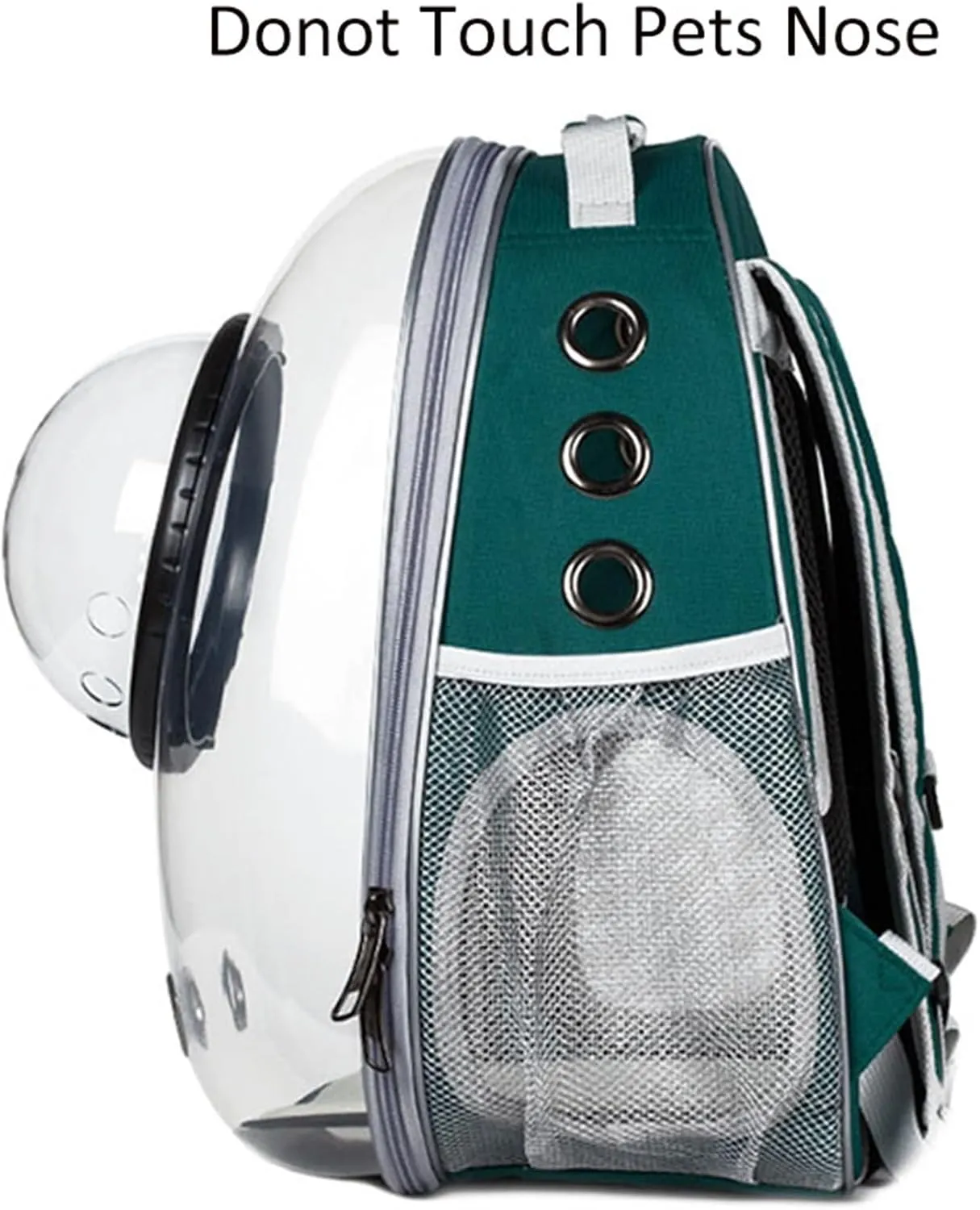Astronaut Window Bubble Carrying Travel Bag Breathable Space Capsule Transparent Pet Carrier Bag Dog Cat Backpack(Glare Gray)