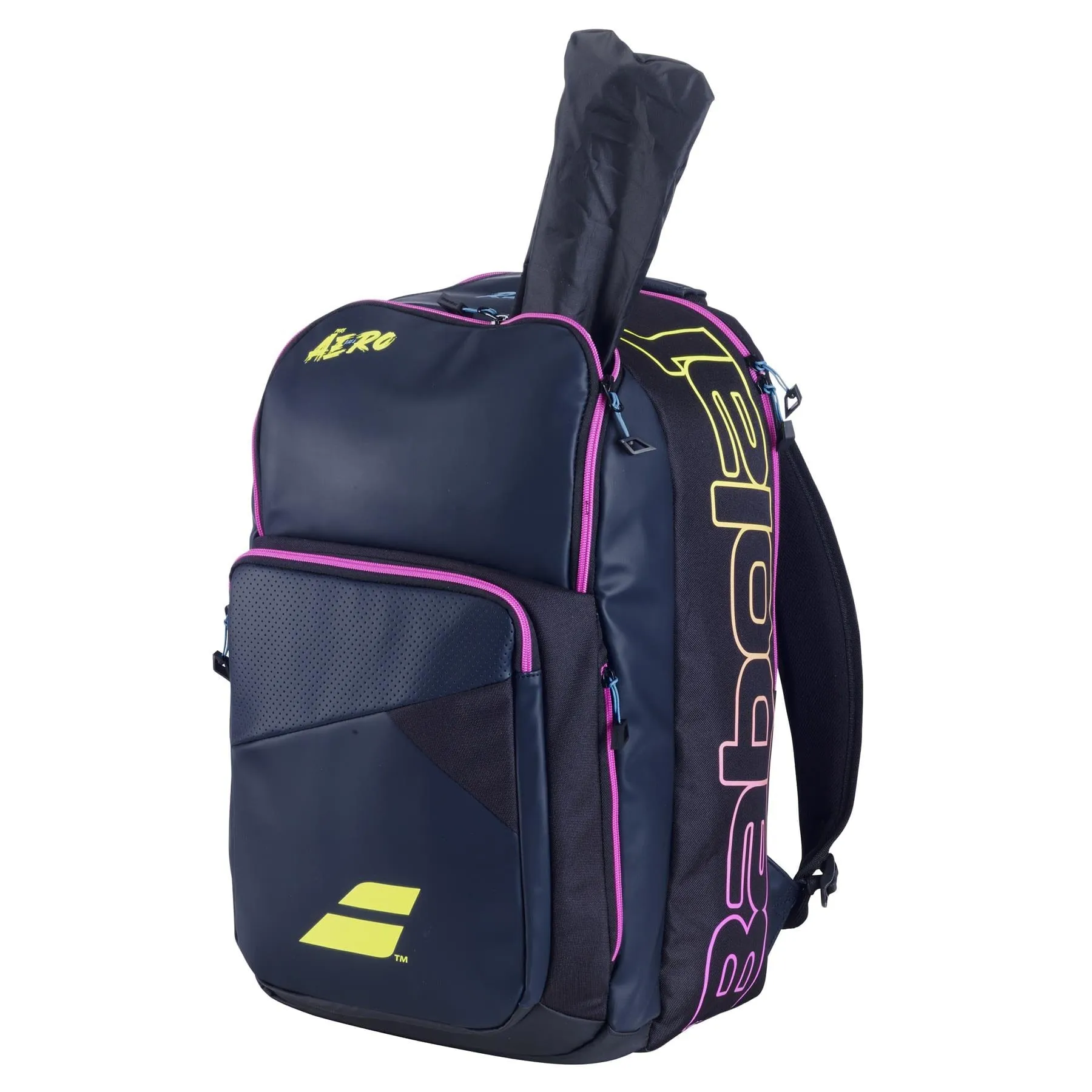 Babolat Pure Aero Rafa II Tennis Backpack - Black / Pink / Yellow