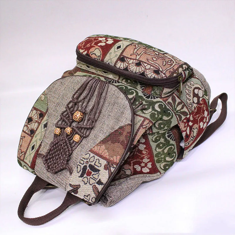 Backpack Accessories, Zipper Pocket, Retro Cloud Art Flowers, Other Fashion Handbags
