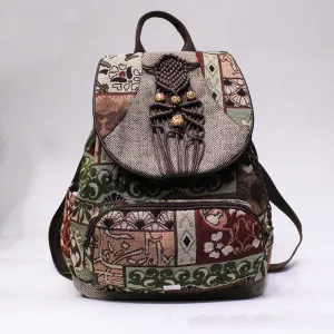 Backpack Accessories, Zipper Pocket, Retro Cloud Art Flowers, Other Fashion Handbags