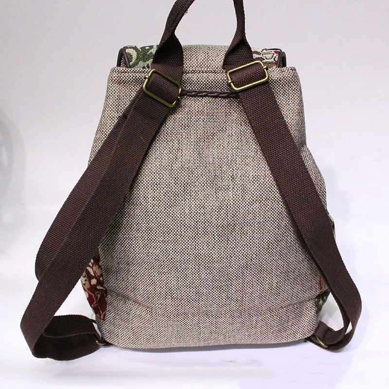 Backpack Accessories, Zipper Pocket, Retro Cloud Art Flowers, Other Fashion Handbags