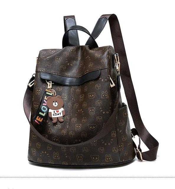 backpack backpack End-to-end encryption travel casual women women anti-theft casual large school bags waterproof capacity leather backpack Complete assortment fashion