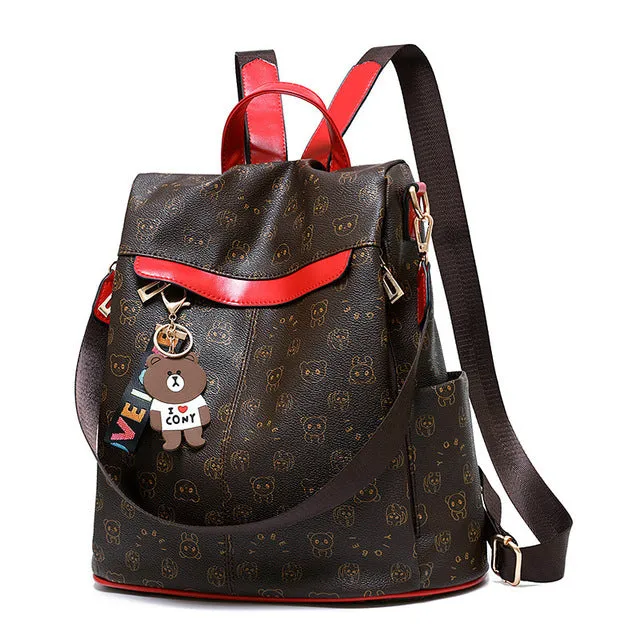 backpack backpack End-to-end encryption travel casual women women anti-theft casual large school bags waterproof capacity leather backpack Complete assortment fashion