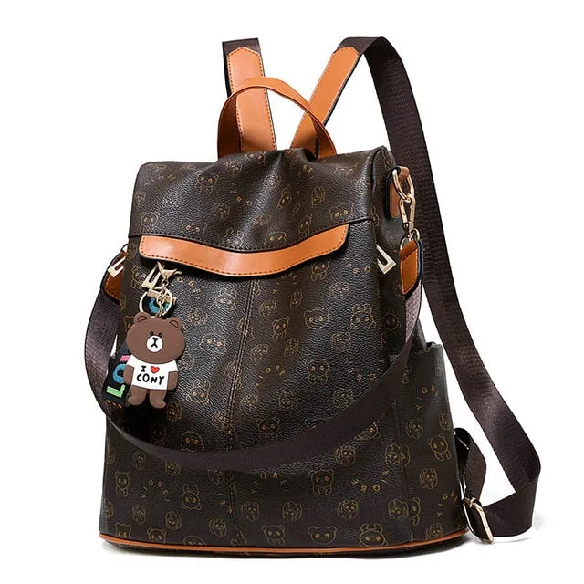 backpack backpack End-to-end encryption travel casual women women anti-theft casual large school bags waterproof capacity leather backpack Complete assortment fashion