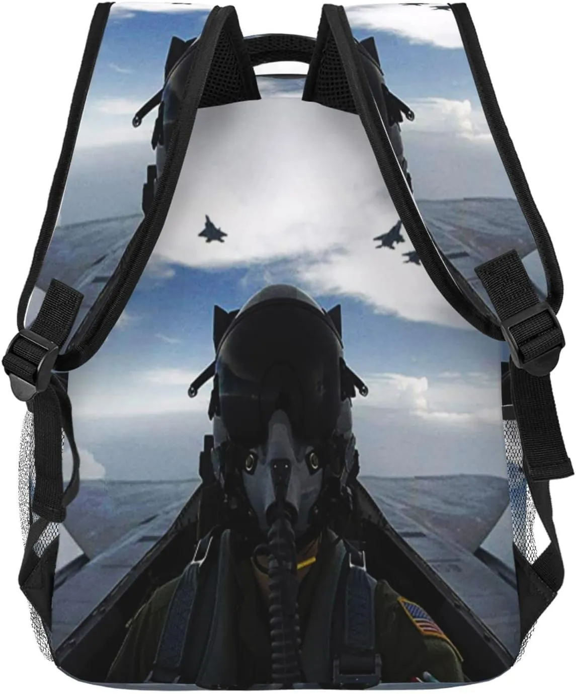 Backpack for Boys Girls Kids, Fighter Pilot Aircraft Airplane Plane Backpack Travel School Bag Bookbag Schoolbag Daypack for Men Teens Children