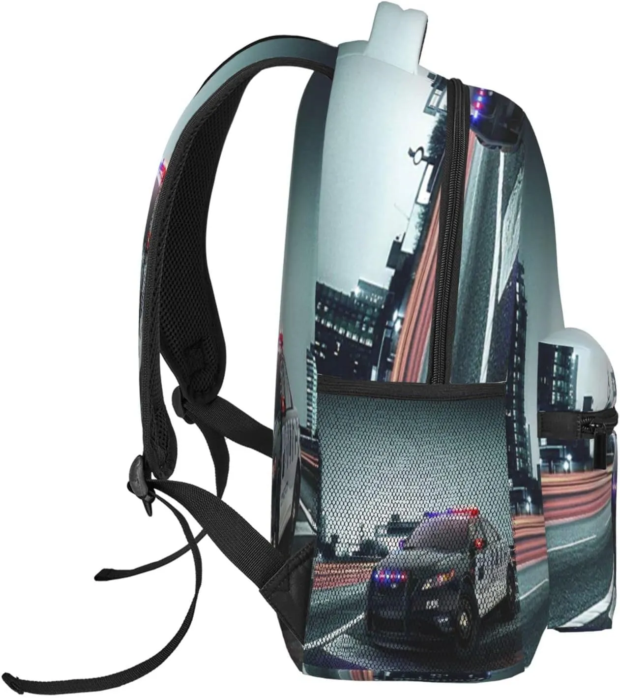 Backpack for Boys Girls Kids, Police Car Backpack Travel School Bag Bookbag Schoolbag Daypack for Men Teens Children