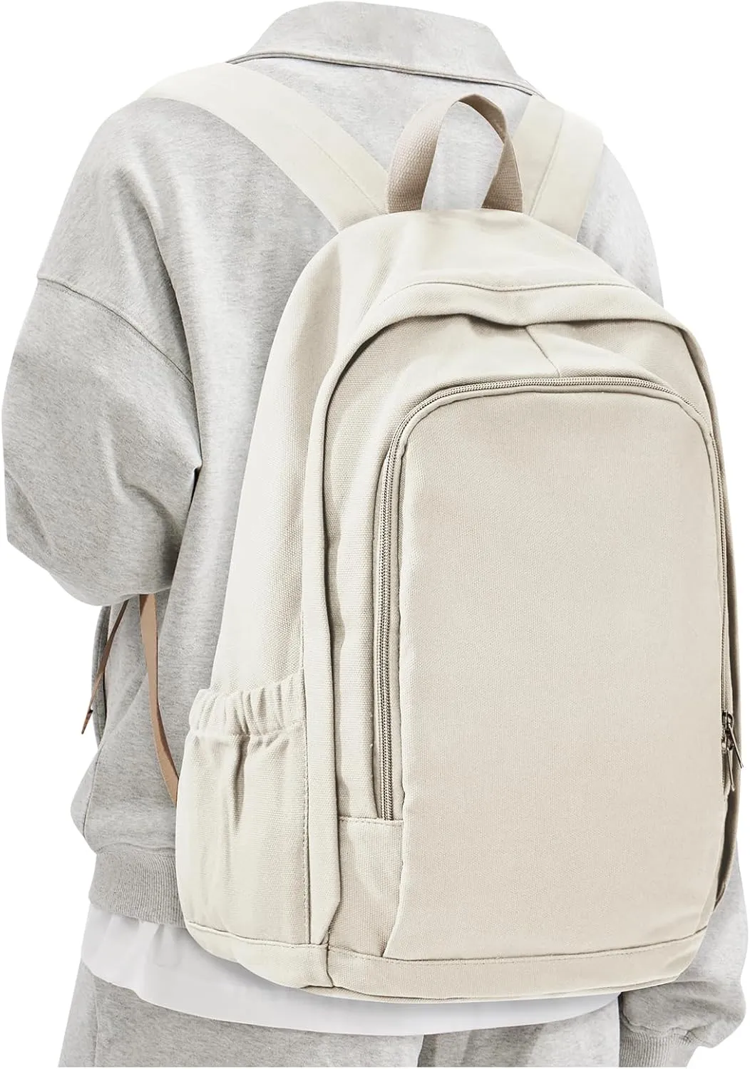 Backpack for School Women Men, Canvas Backpack Bookbag for Teens Girls Boys, Lightweight College School Back Pack Book Bag Casual Daypack Mochilas Escolares para Adolescentes