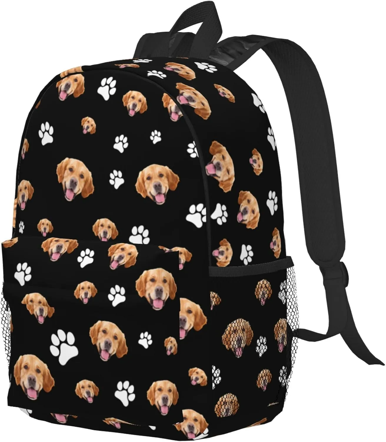 Backpack Large Personalized Backpack For Women Men Design Your Own Work Travel Casual Cute Animal Head/Face Packet 15Inch
