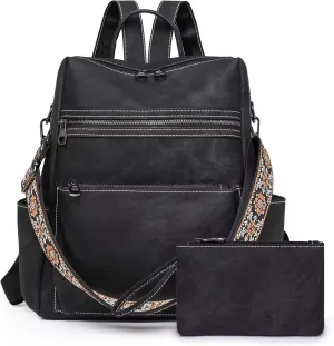 Backpack Purse for Women Pu Leather Travel Backpack Fashion Designer Shoulder Bag Ladies Convertible Handbags